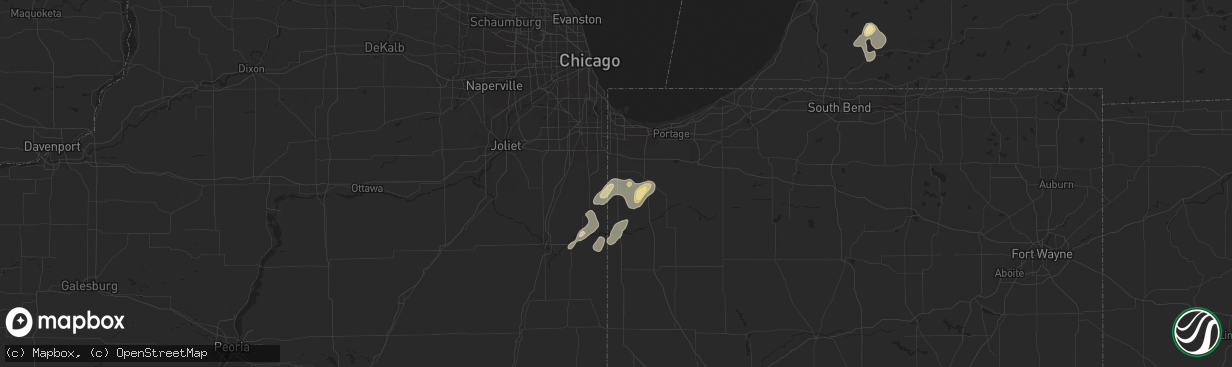 Hail map in Cedar Lake, IN on June 23, 2014