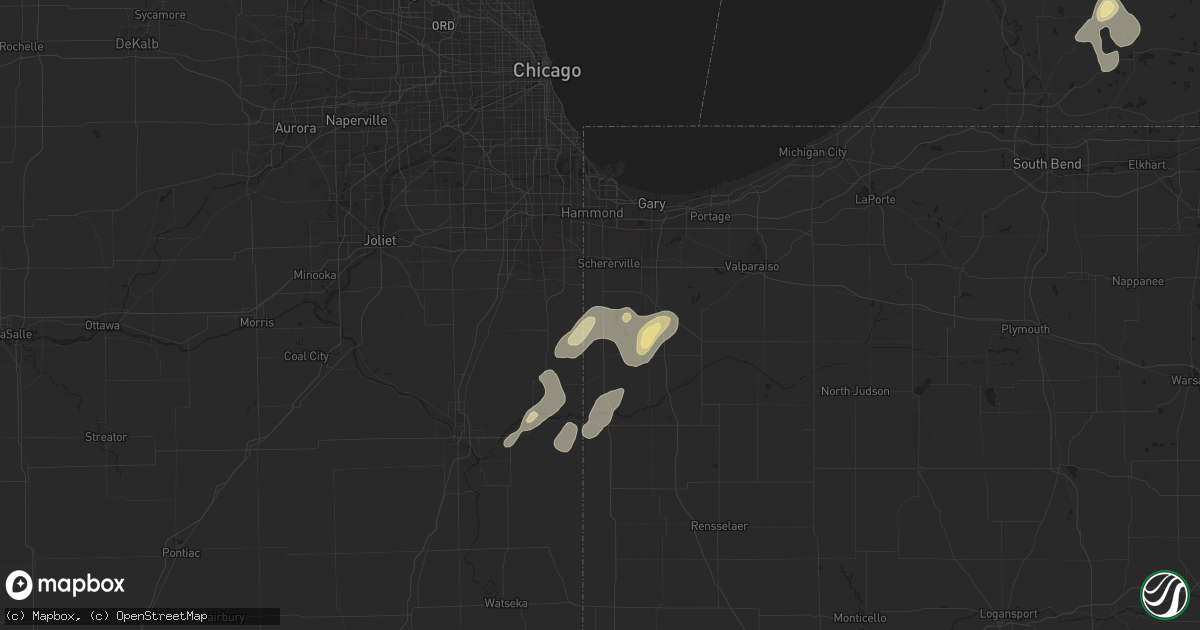 Hail map in Cedar Lake, IN on June 23, 2014