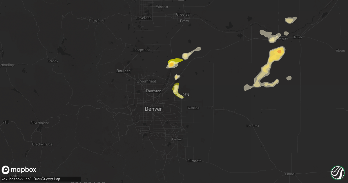 Hail map in Commerce City, CO on June 23, 2014