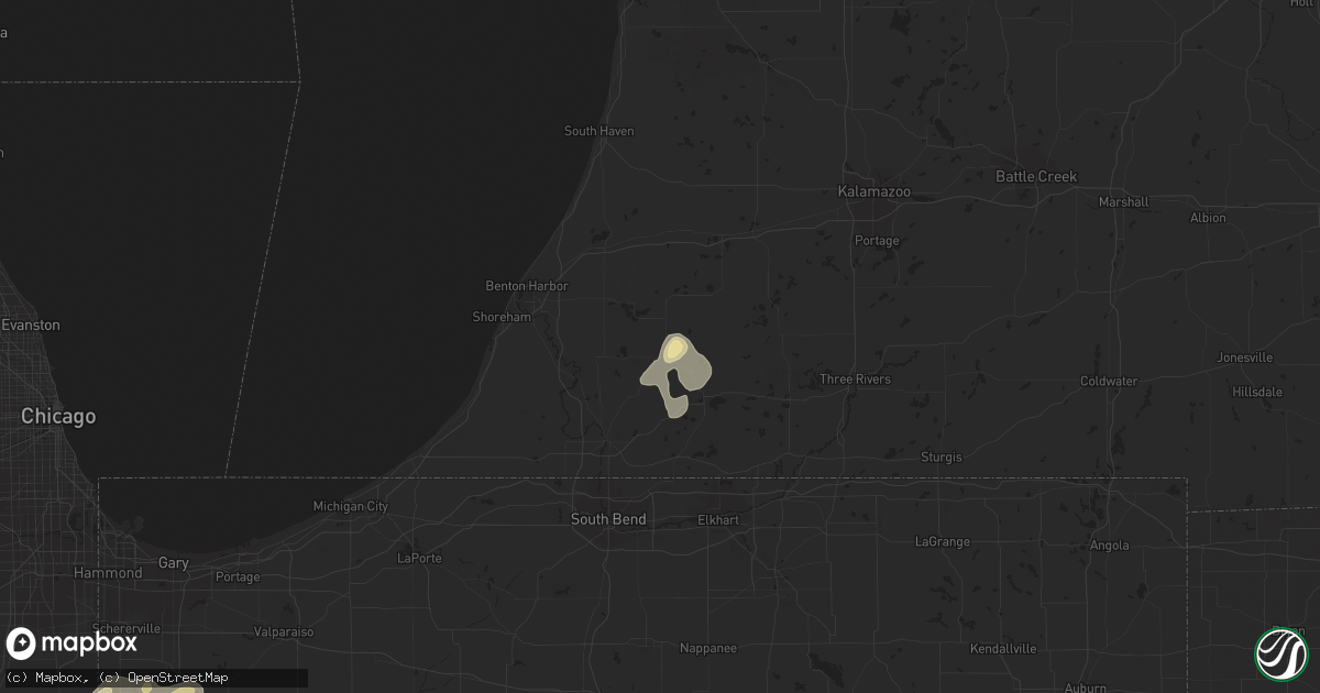 Hail map in Dowagiac, MI on June 23, 2014