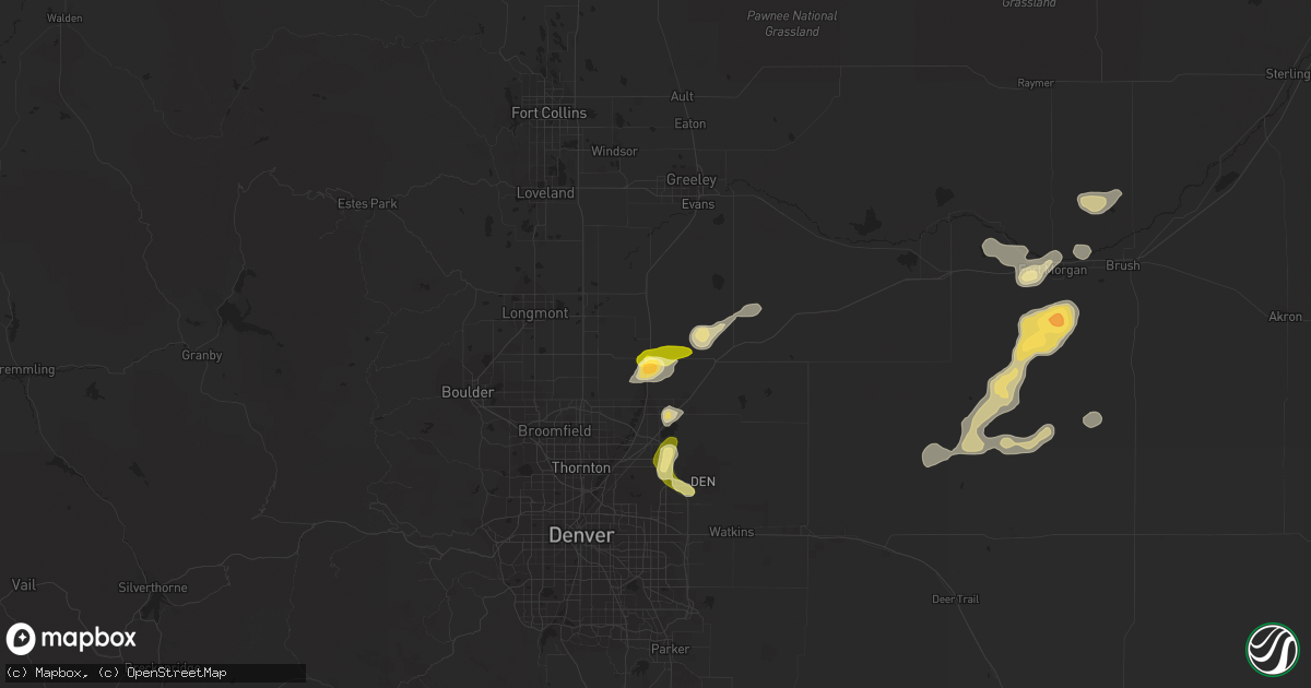 Hail map in Fort Lupton, CO on June 23, 2014
