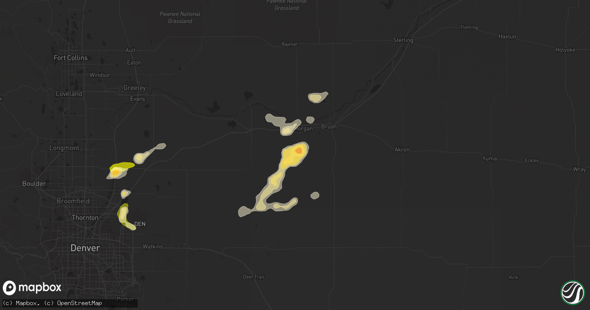 Hail map in Fort Morgan, CO on June 23, 2014