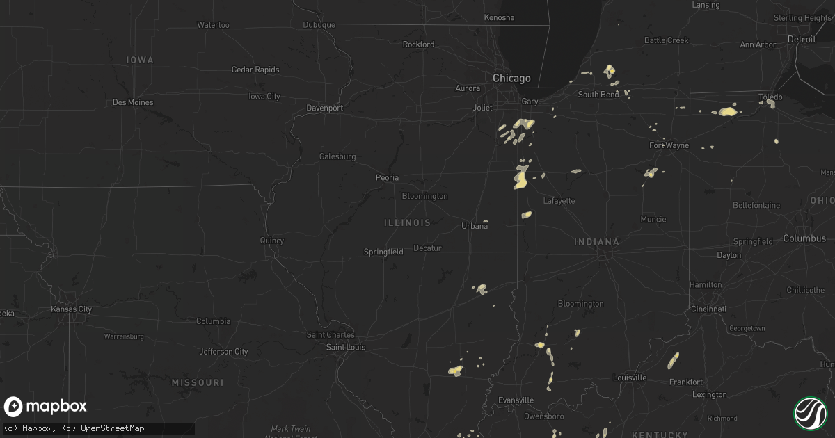 Hail map in Illinois on June 23, 2014