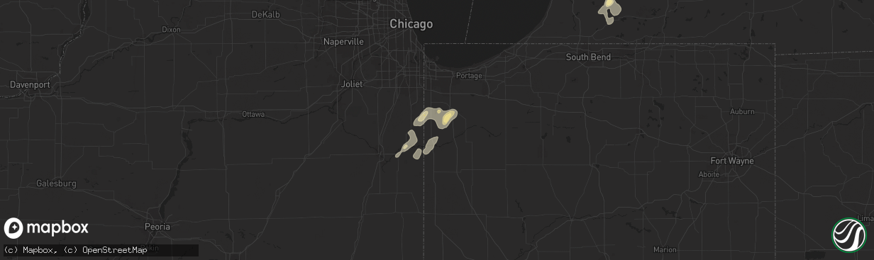 Hail map in Lowell, IN on June 23, 2014