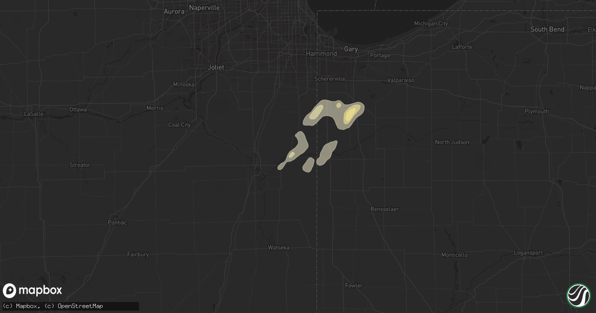 Hail map in Momence, IL on June 23, 2014