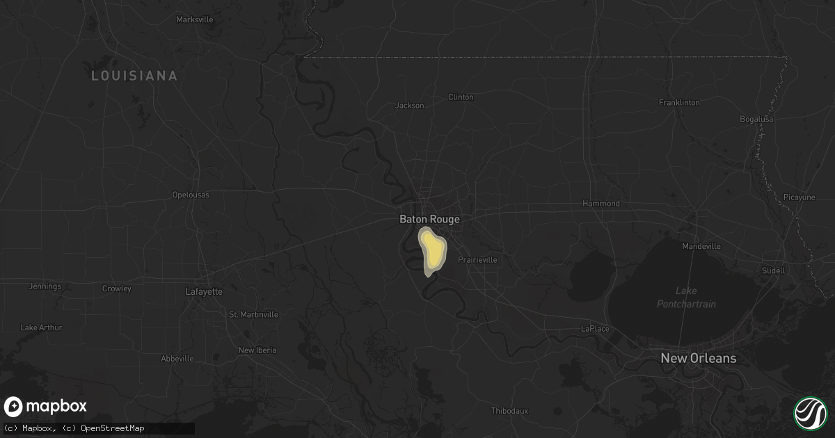 Hail map in Baton Rouge, LA on June 23, 2015