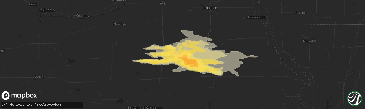 Hail map in Fairbury, NE on June 23, 2015