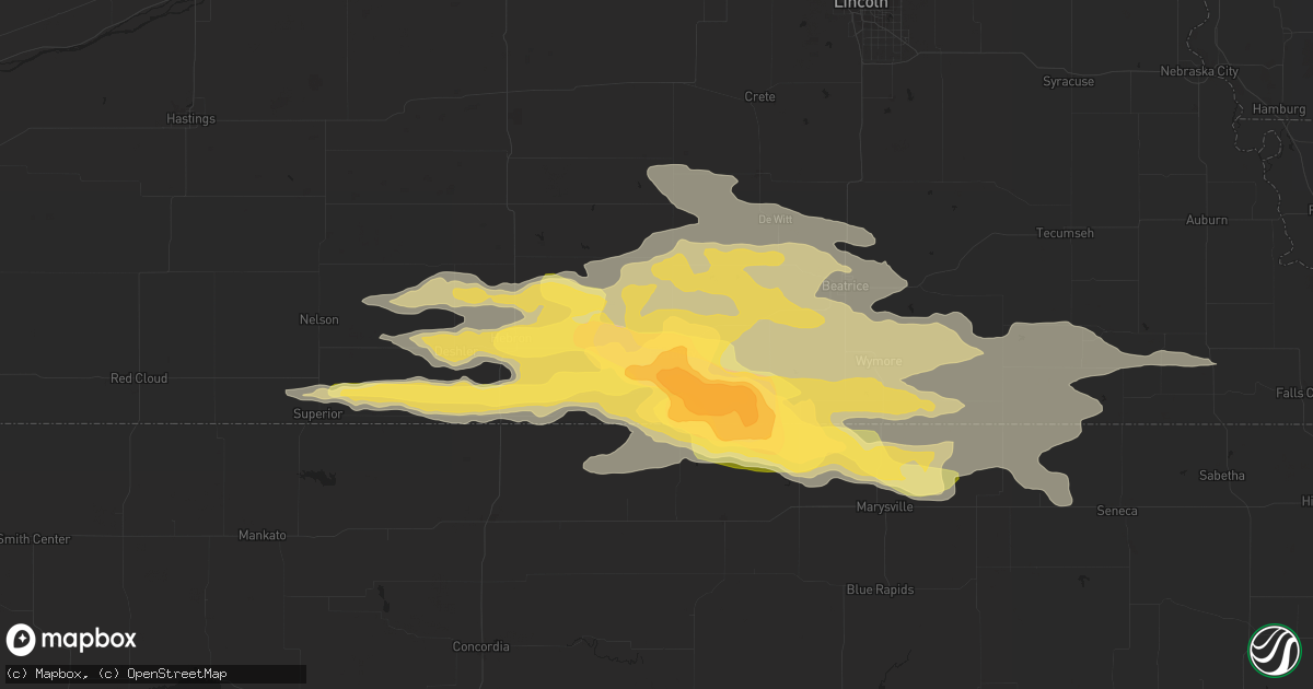 Hail map in Fairbury, NE on June 23, 2015