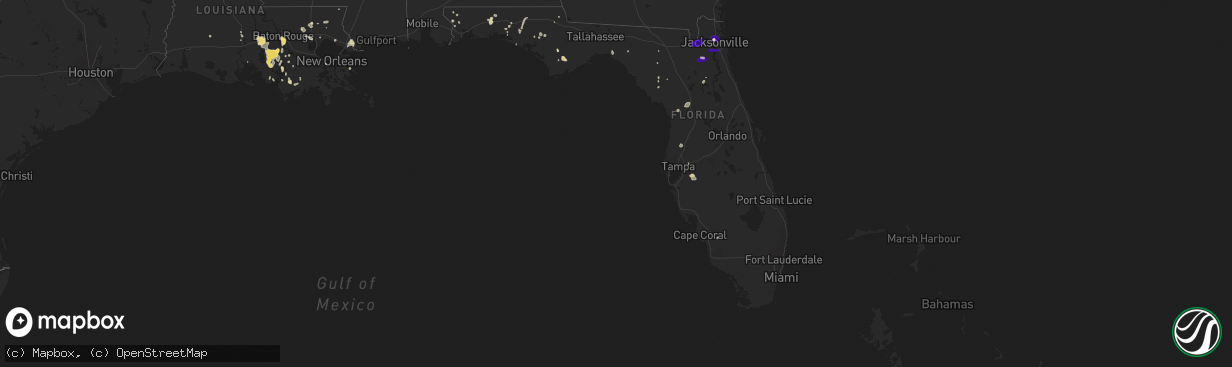 Hail map in Florida on June 23, 2015