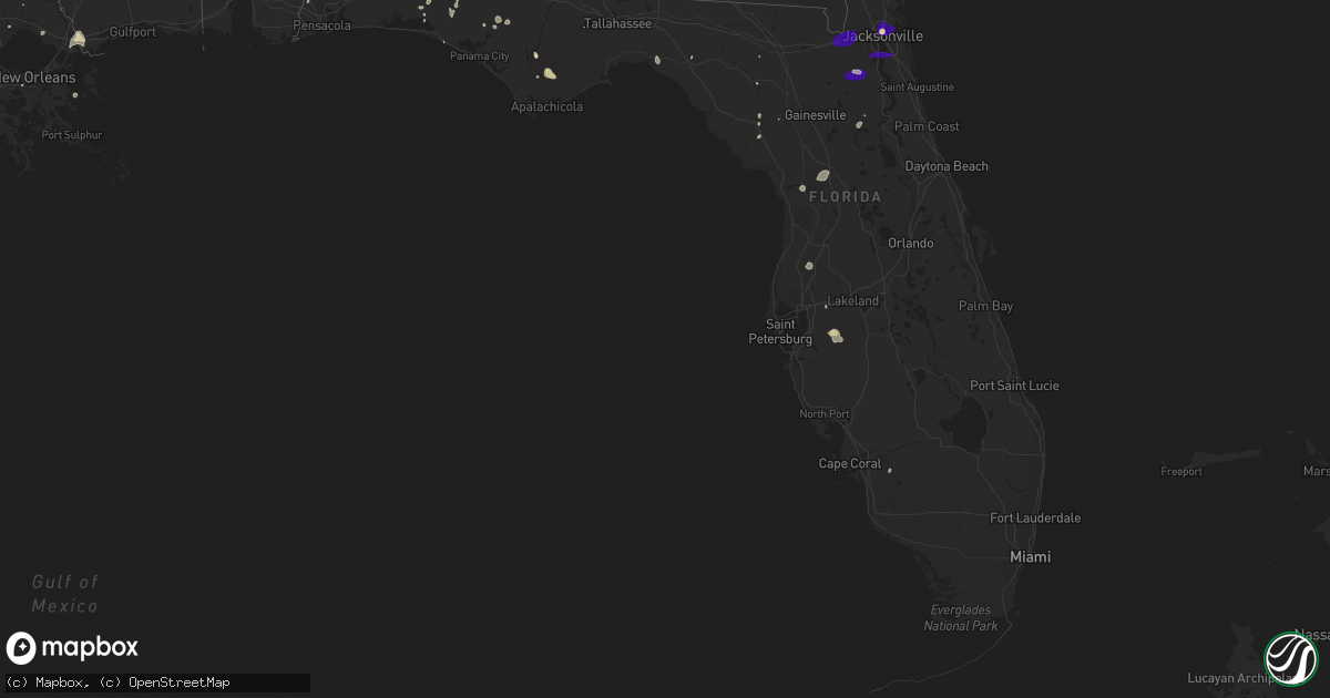 Hail map in Florida on June 23, 2015