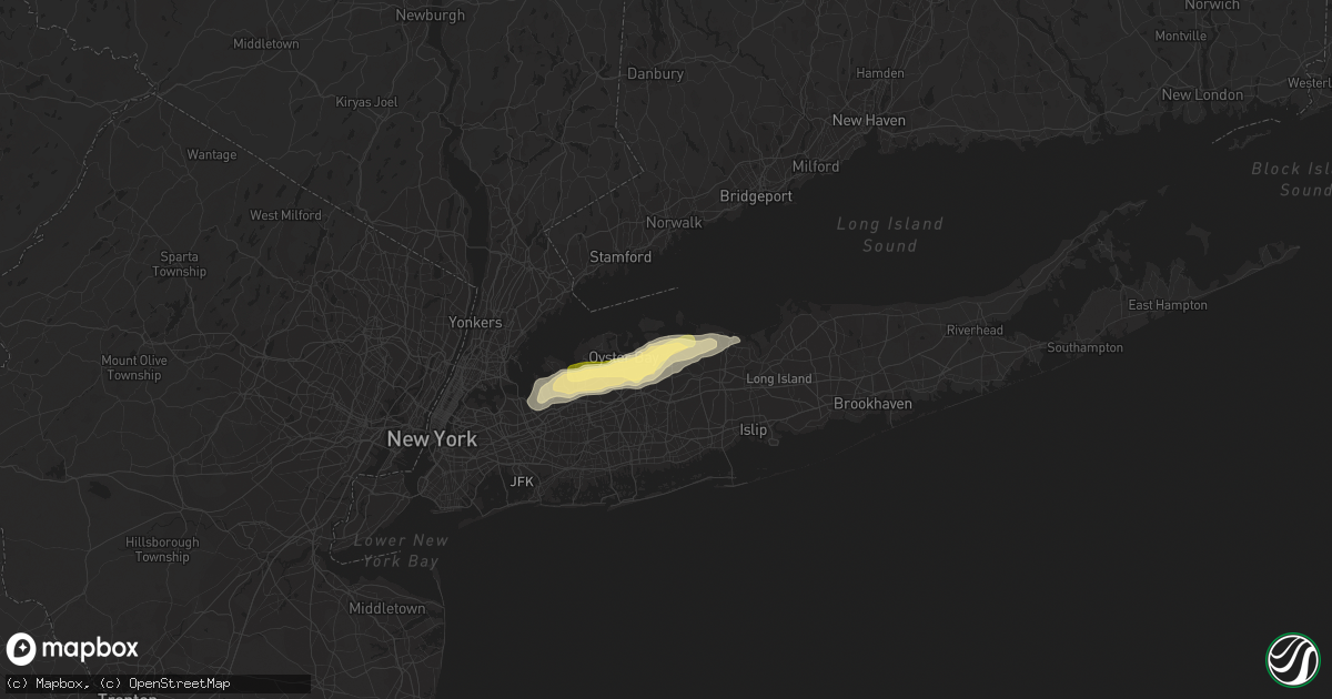 Hail map in Huntington, NY on June 23, 2015