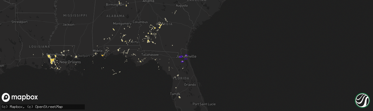 Hail map on June 23, 2015