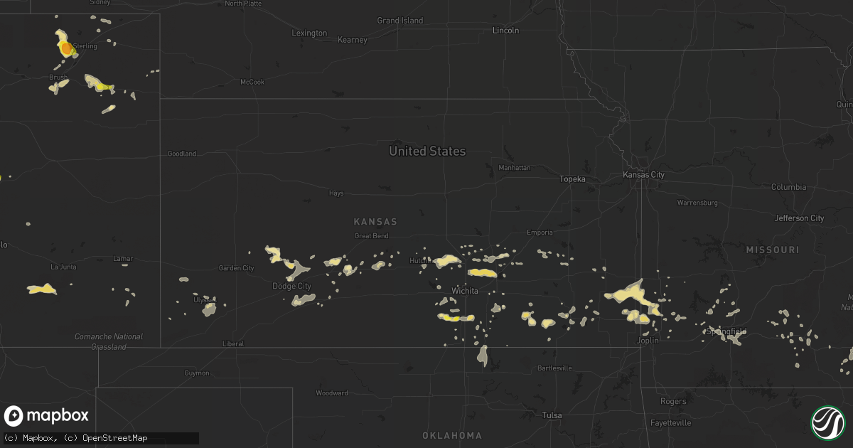 Hail map in Kansas on June 23, 2016