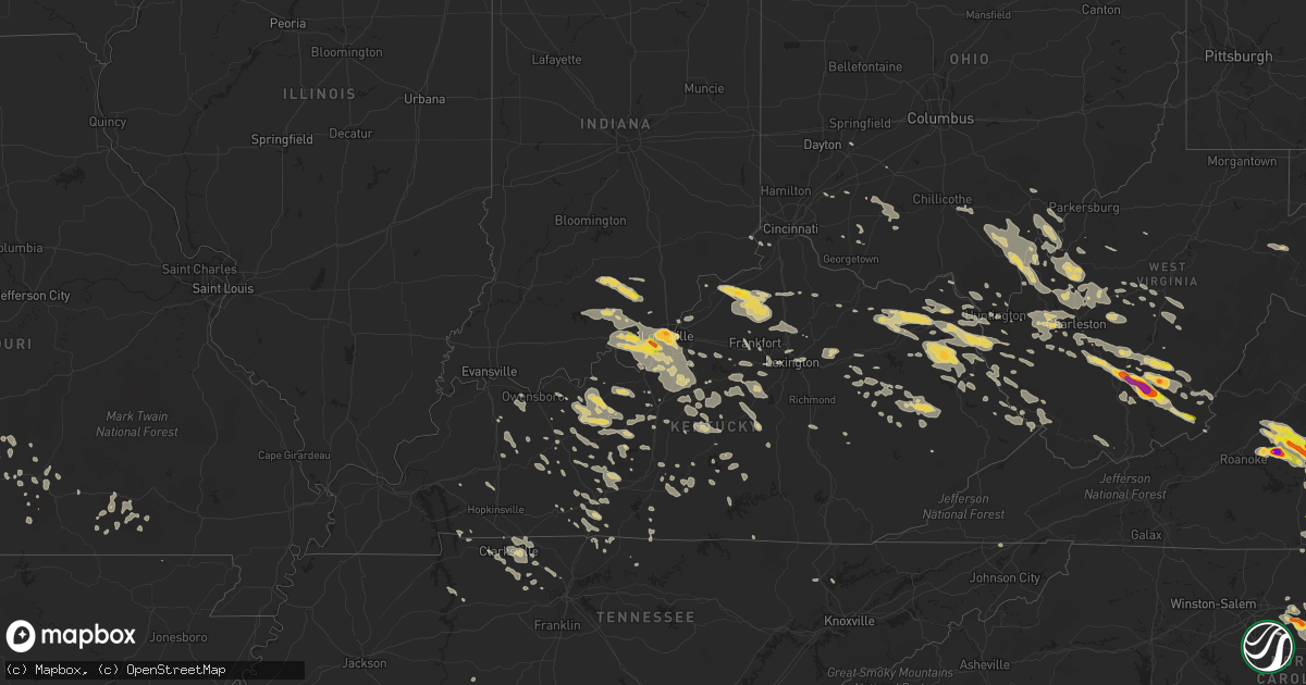 Hail map on June 23, 2016