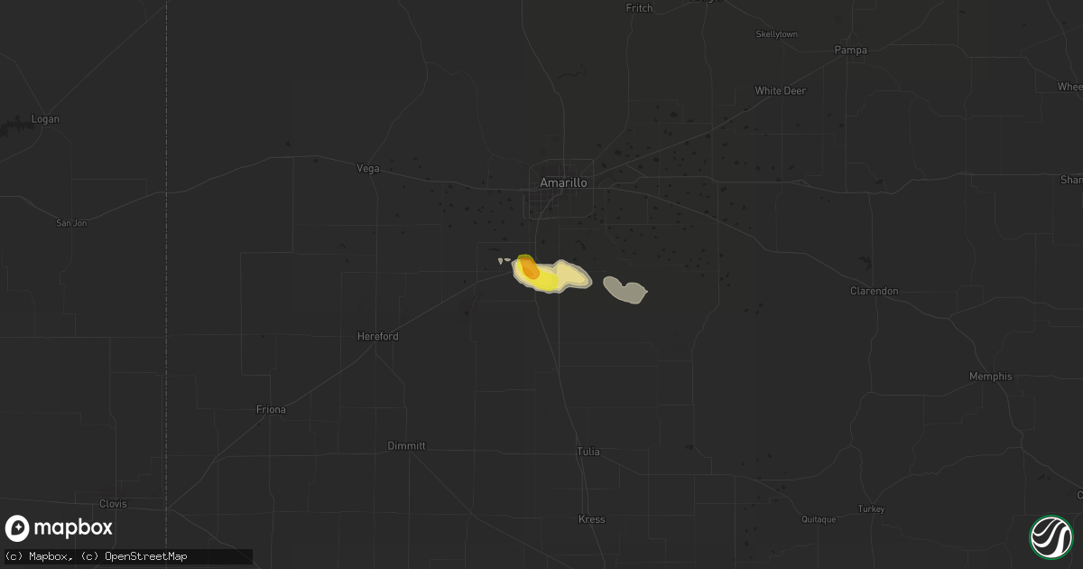 Hail map in Canyon, TX on June 23, 2017