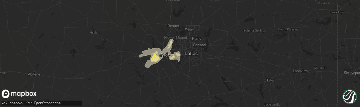 Hail map in Grand Prairie, TX on June 23, 2017