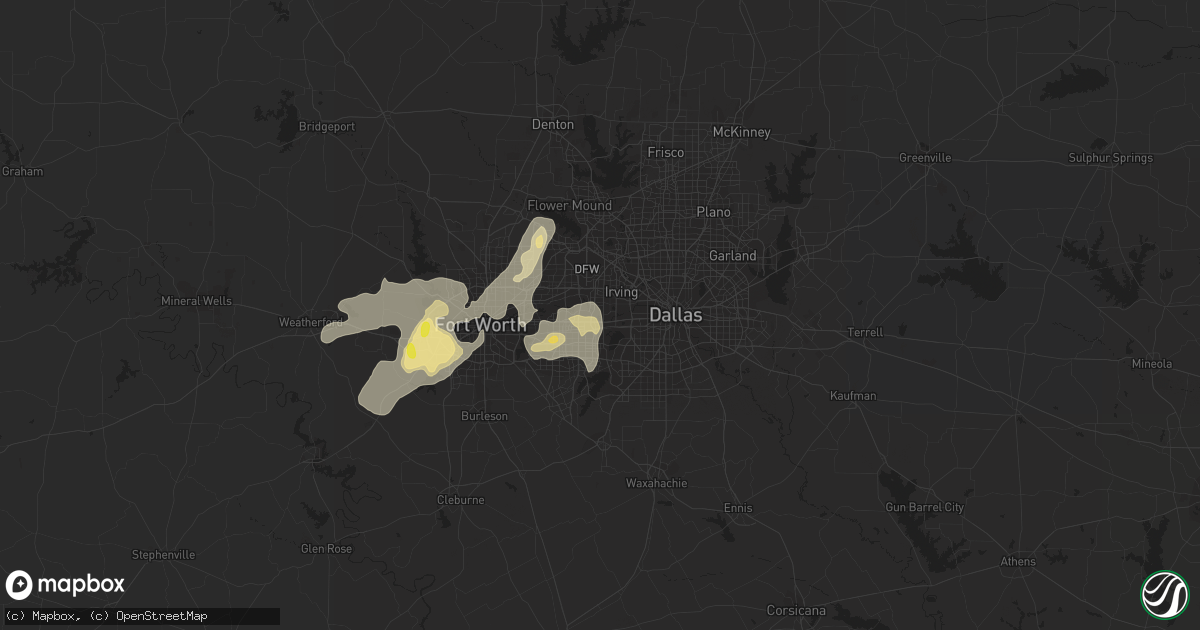 Hail map in Grand Prairie, TX on June 23, 2017