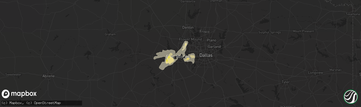 Hail map in Haltom City, TX on June 23, 2017