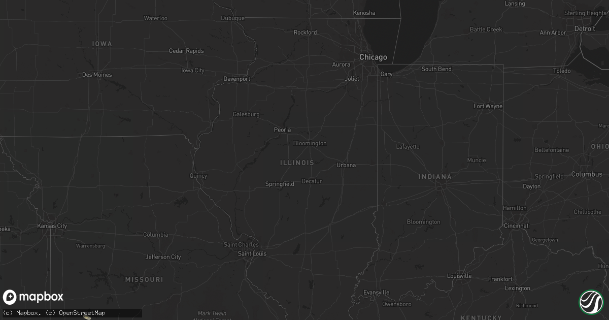 Hail map in Illinois on June 23, 2017