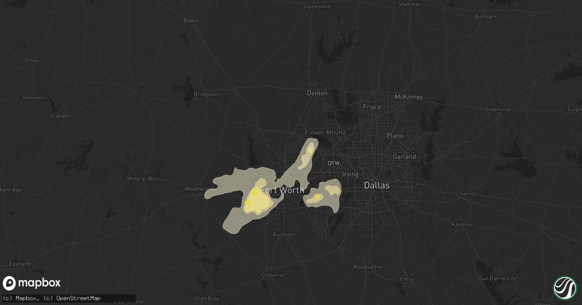 Hail map in Keller, TX on June 23, 2017