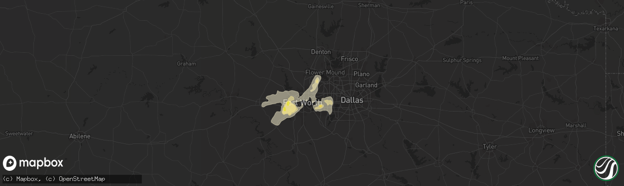 Hail map in North Richland Hills, TX on June 23, 2017