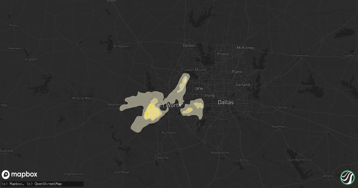 Hail map in North Richland Hills, TX on June 23, 2017
