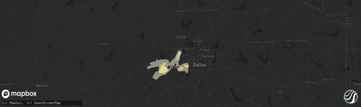 Hail map in Southlake, TX on June 23, 2017