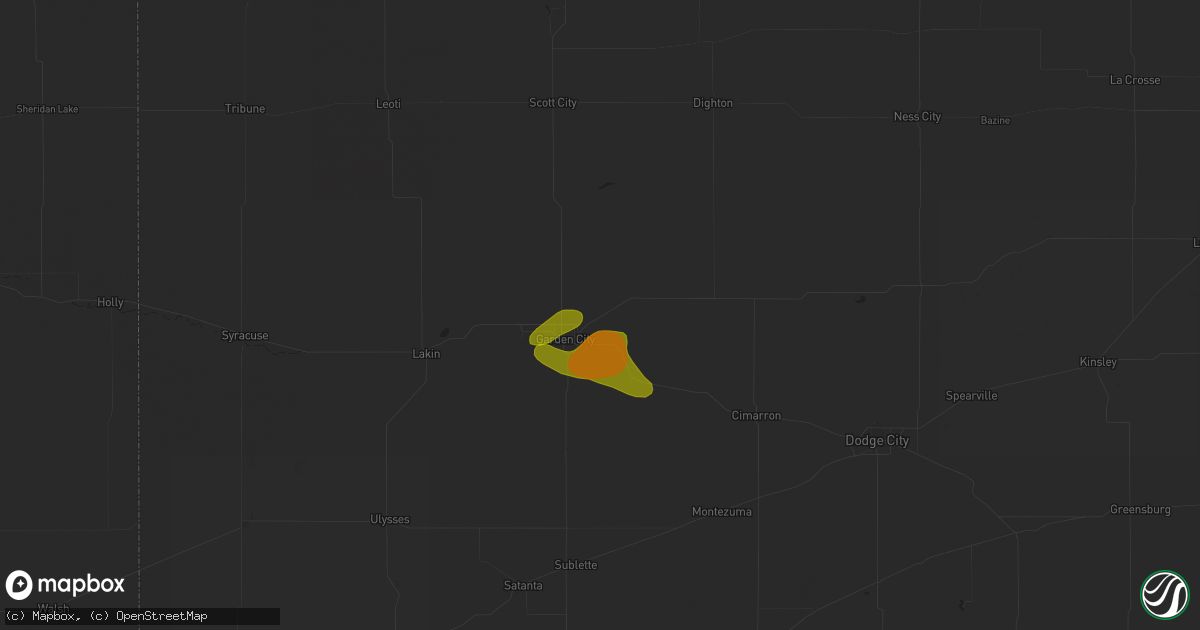 Hail map in Garden City, KS on June 23, 2018