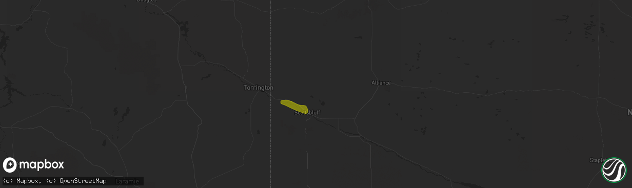 Hail map in Scottsbluff, NE on June 23, 2018