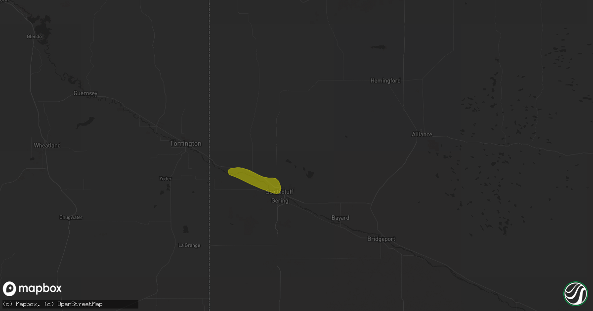 Hail map in Scottsbluff, NE on June 23, 2018