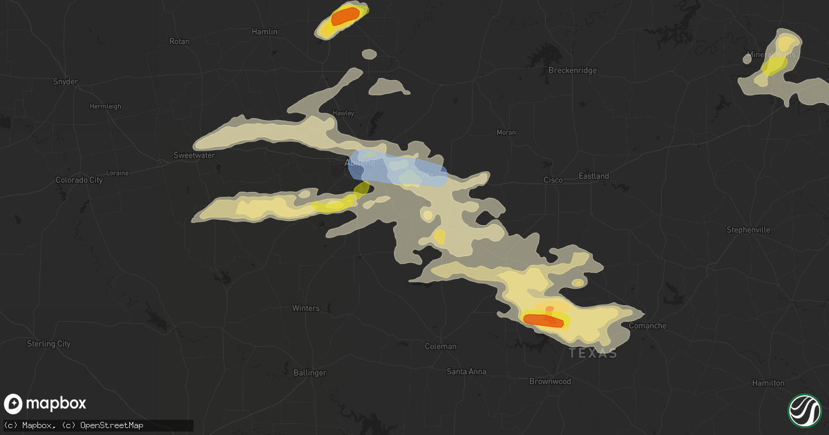 Hail map in Clyde, TX on June 23, 2019