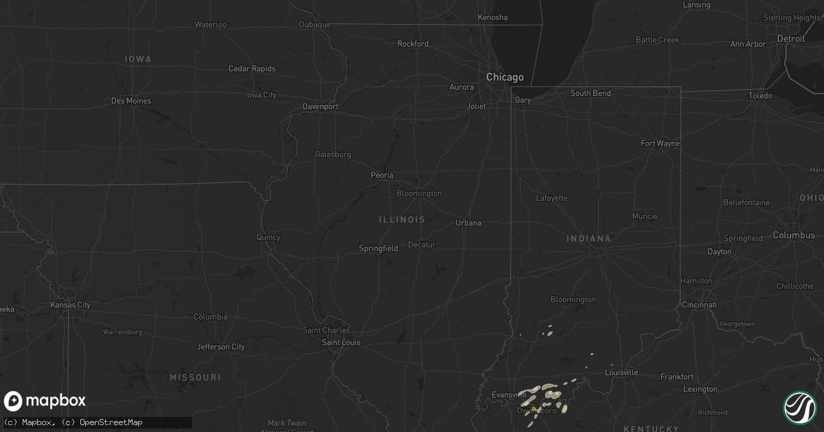 Hail map in Illinois on June 23, 2019
