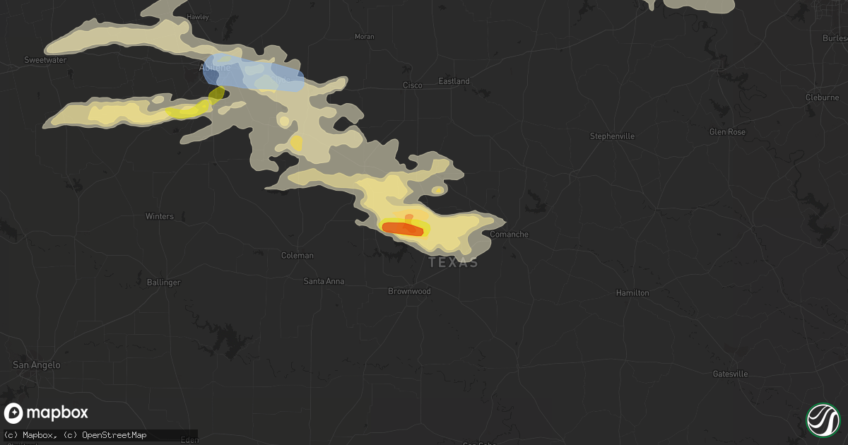 Hail map in May, TX on June 23, 2019