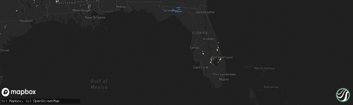 Hail map in Florida on June 23, 2020