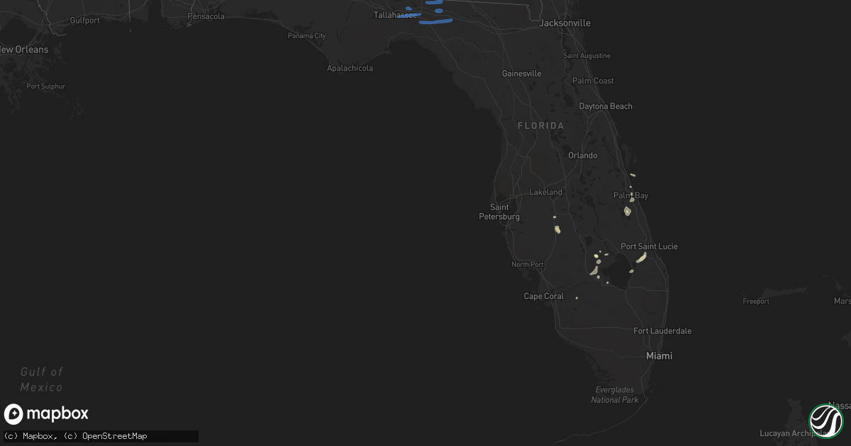 Hail map in Florida on June 23, 2020