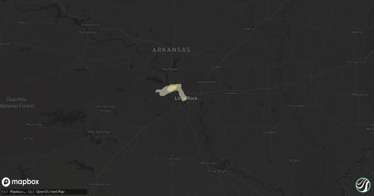 Hail map in Little Rock, AR on June 23, 2020