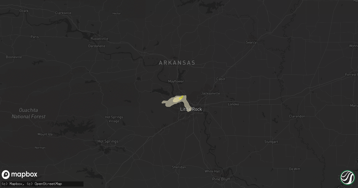 Hail map in Maumelle, AR on June 23, 2020