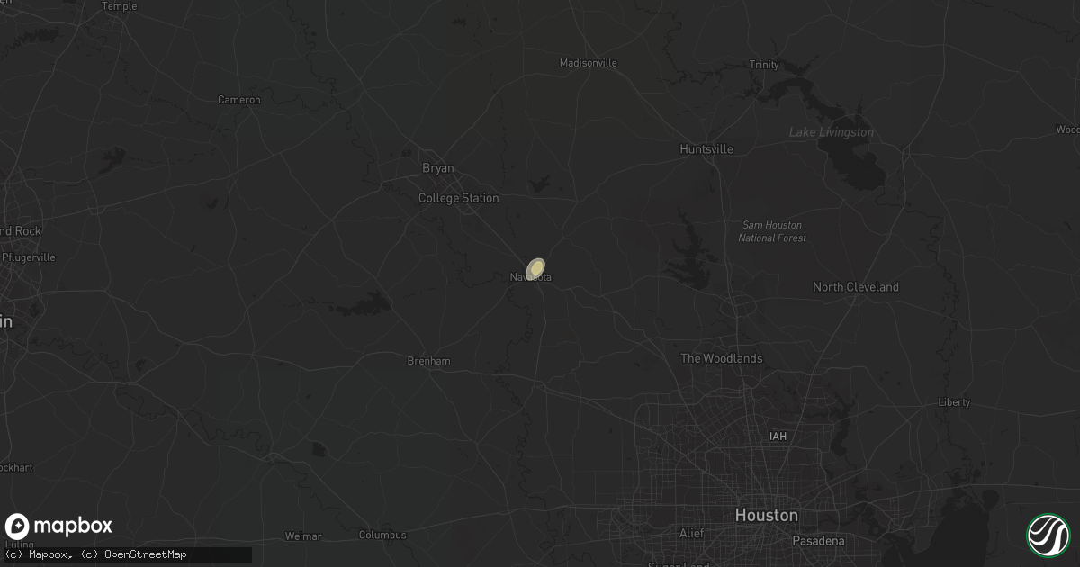 Hail map in Navasota, TX on June 23, 2020