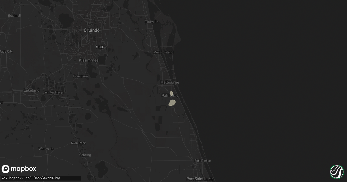 Hail map in Palm Bay, FL on June 23, 2020