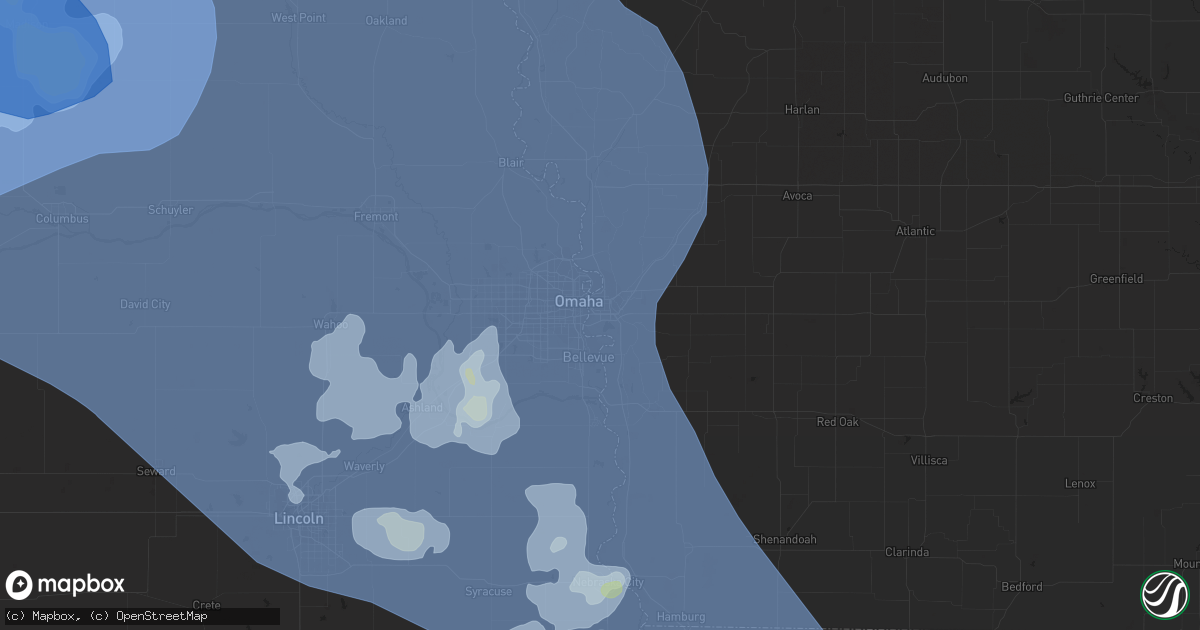 Hail map in Council Bluffs, IA on June 23, 2021