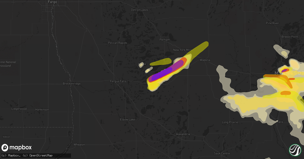 Hail map in Battle Lake, MN on June 23, 2022