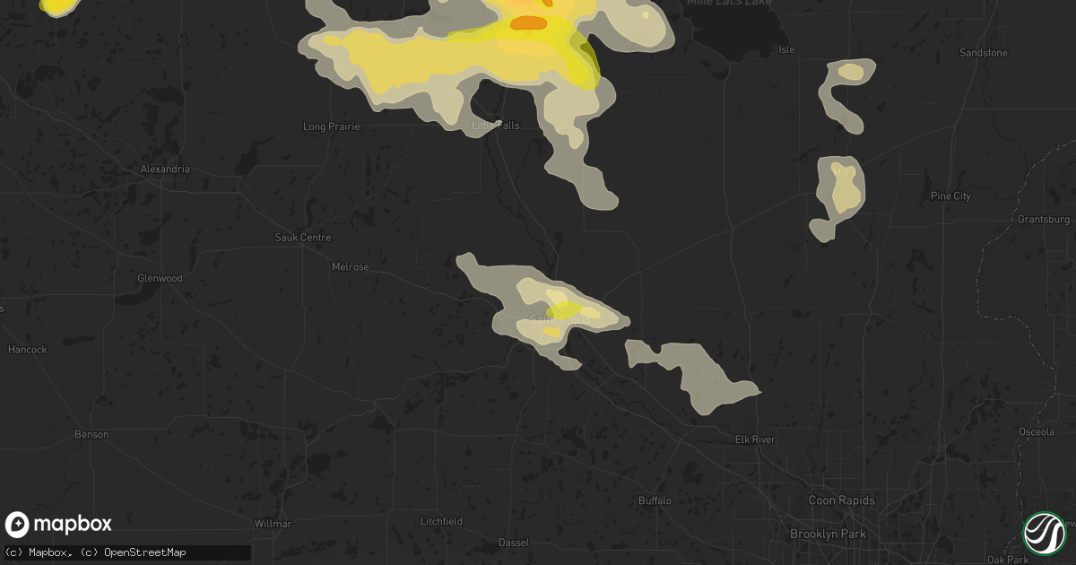 Hail map in Sartell, MN on June 23, 2022