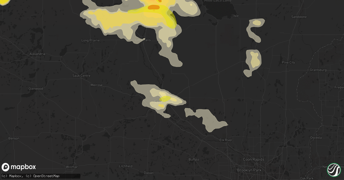Hail map in Sauk Rapids, MN on June 23, 2022