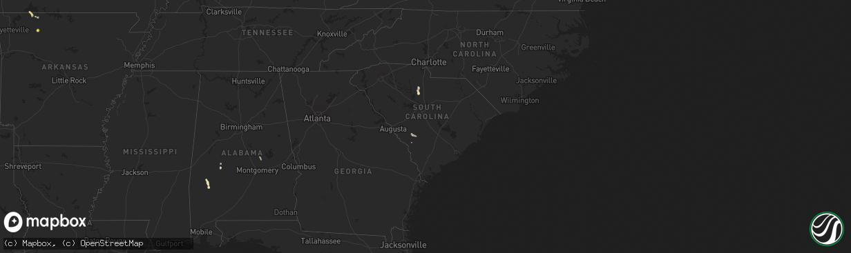 Hail map in South Carolina on June 23, 2022