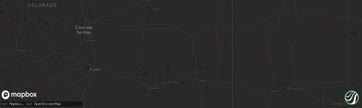 Hail map in Borger, TX on June 23, 2023