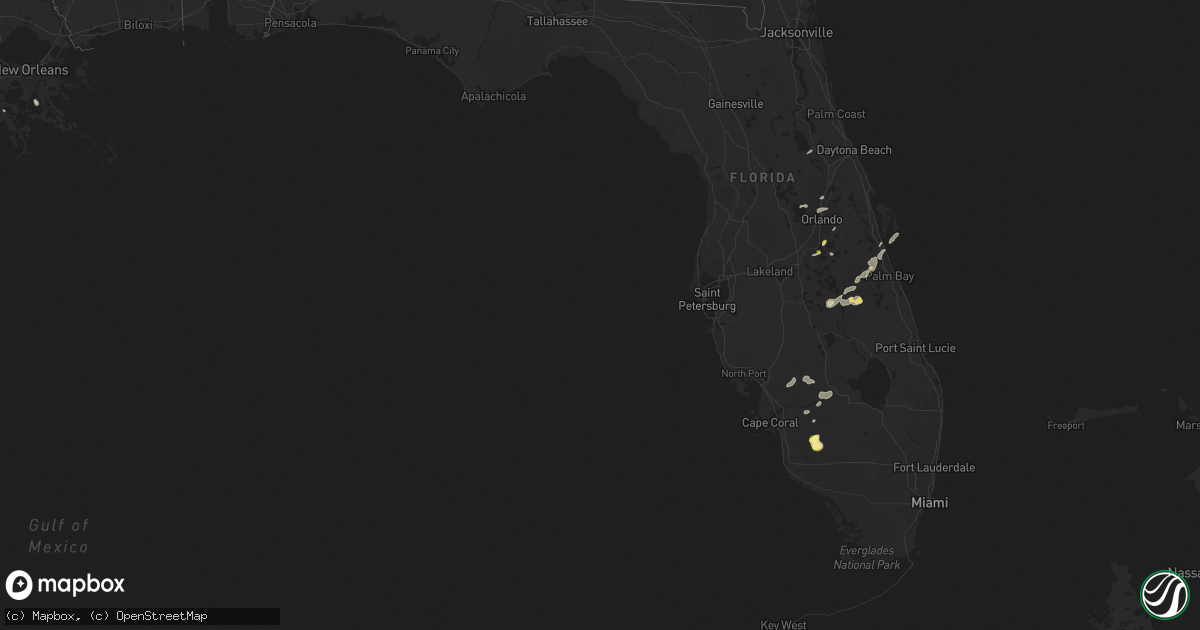 Hail map in Florida on June 23, 2023