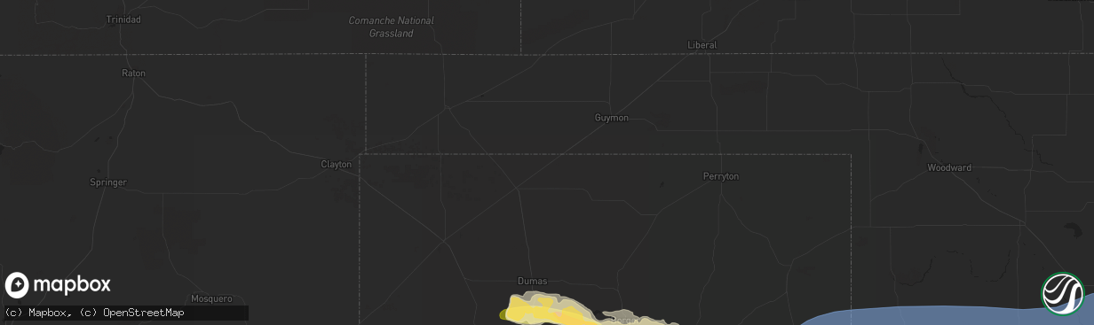 Hail map in Gunter, TX on June 23, 2023