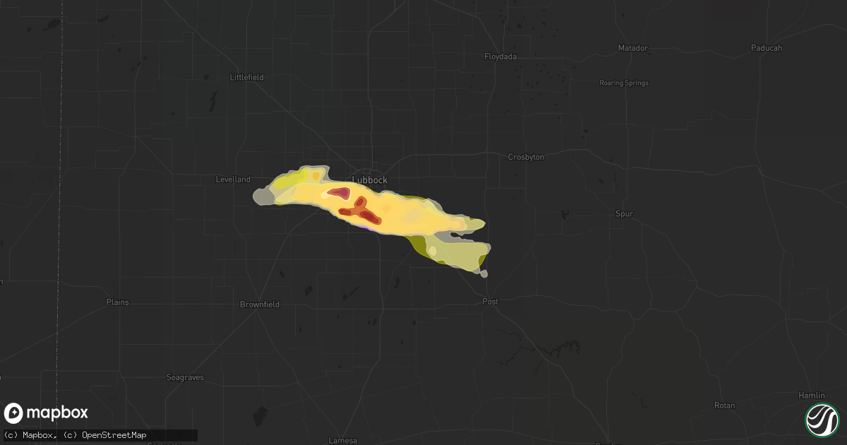 Hail map in Slaton, TX on June 23, 2023