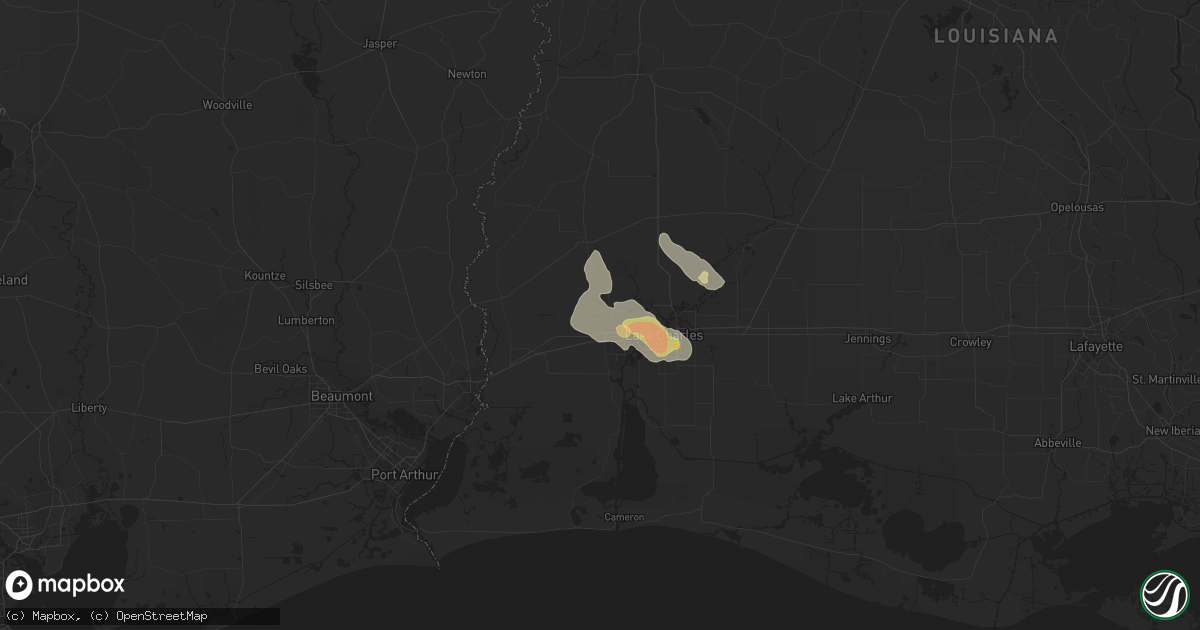 Hail map in Sulphur, LA on June 23, 2023