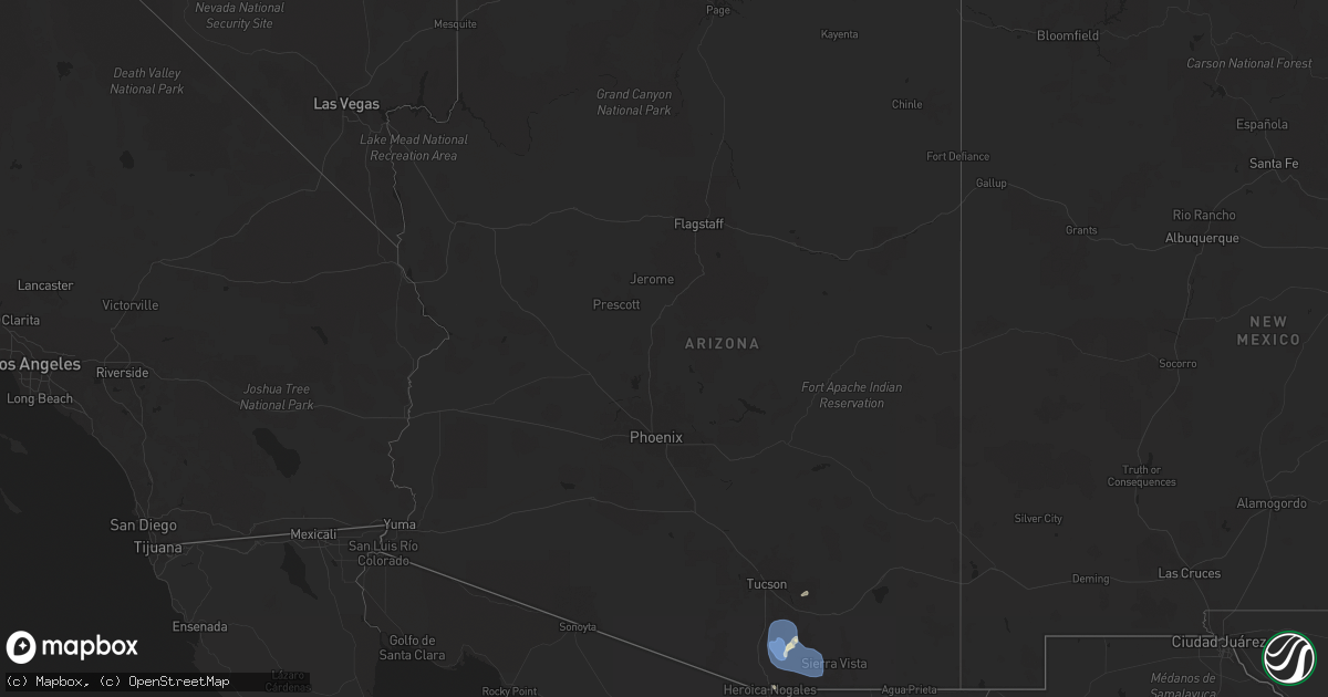 Hail map in Arizona on June 23, 2024